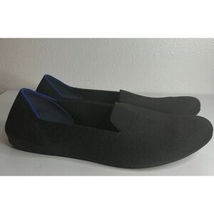 Rothy's Black Flat Round Toe Women 10.5 Slip On Sustainable Ethical Minimalist